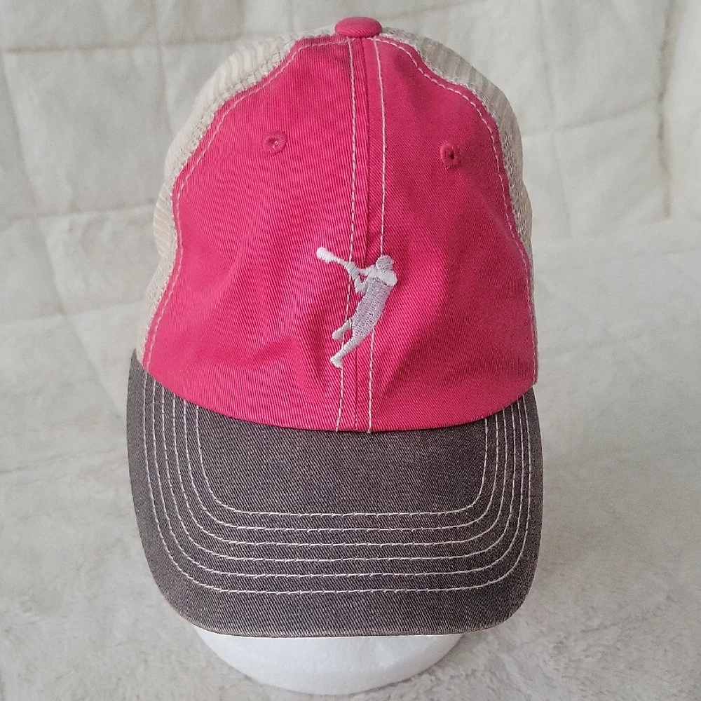 Top of the World Pink and Gray Hat with Embroidered Detai Golfl
